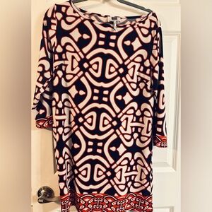 Red and Navy Dress by Laundry by Design